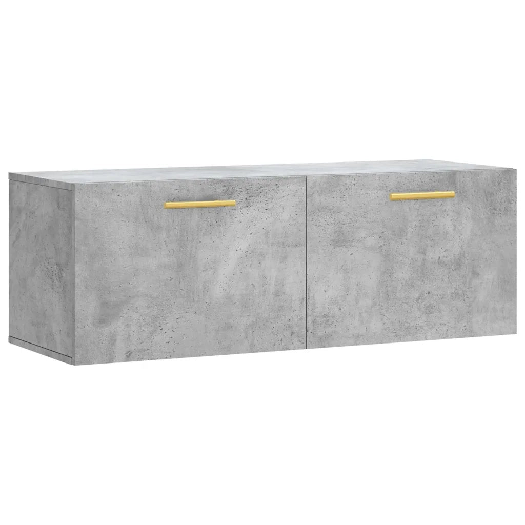 Armadietto a Muro | Mobile a Parete Grigio Cemento 100x36,5x35 cm Legno Multistrato