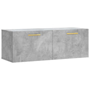 Armadietto a Muro | Mobile a Parete Grigio Cemento 100x36,5x35 cm Legno Multistrato