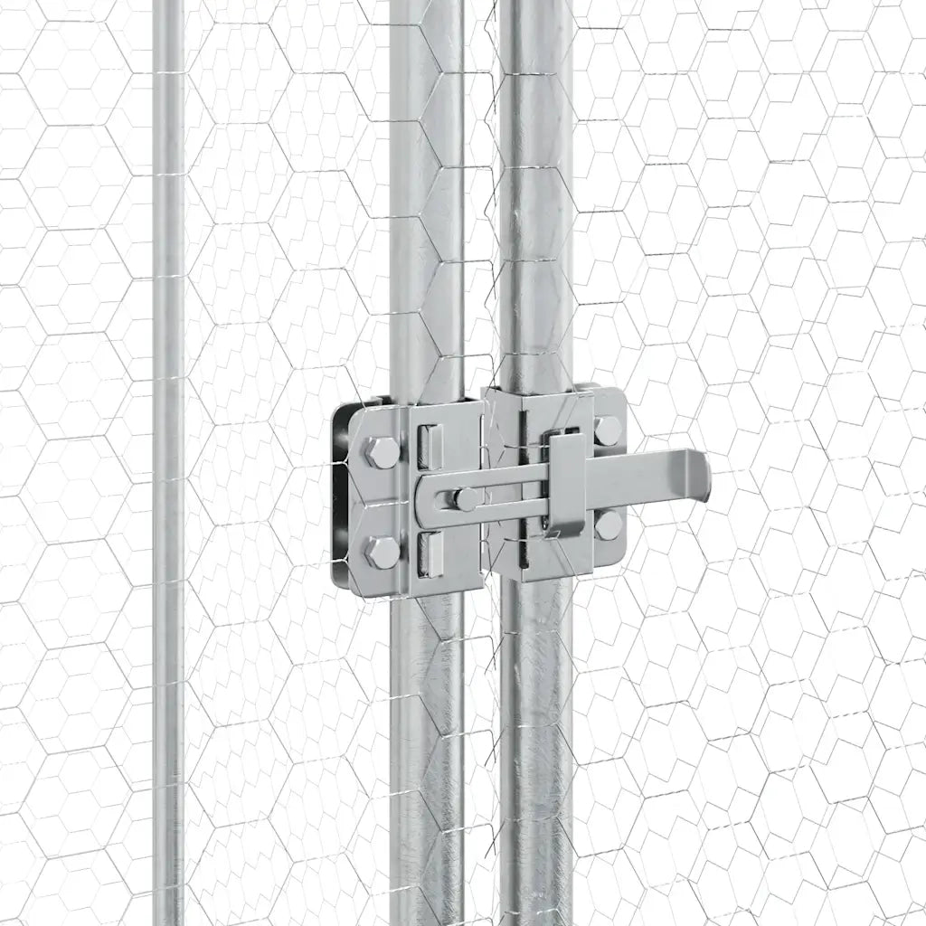 Gabbia per Polli Argento 400x100x190 cm in Acciaio Zincato CFW3624011