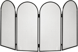 Parascintille ferro battuto 4 ante 'archi'