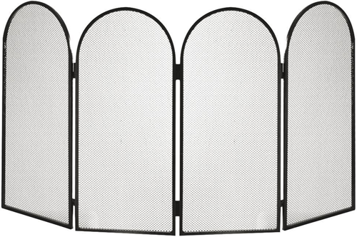 Parascintille ferro battuto 4 ante 'archi'
