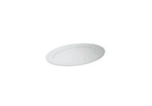 Piatto ovale in melamina bianco 25 x 18 x 2.2 cm per Campeggio o Mare