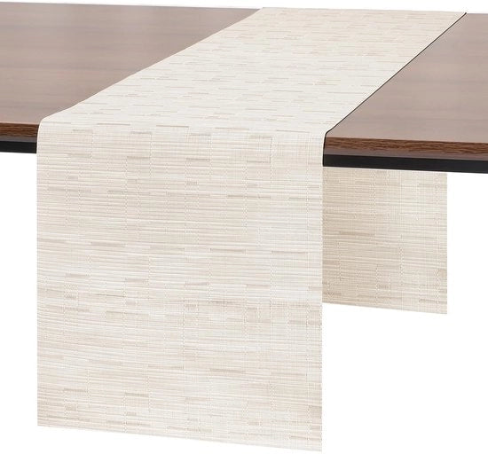 Tavolo da esterno, moderno tavolo da esterno, lavabile, isolante termico PVC per esterni, per case, ristoranti e hotel, 40 x 240 cm (beige)