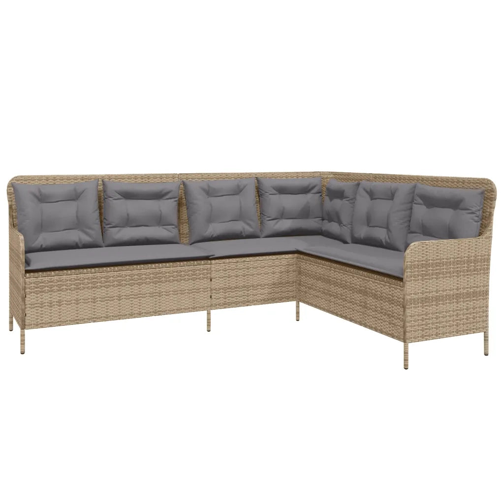 Set Divani da Giardino 2 pz con Cuscini Beige in Polyrattan 3262085