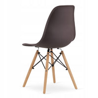 Set tavolo rotondo bianco Valora KOVA TODI 80 + 4 sedie caffè OSAKA