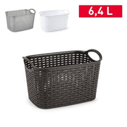 Cestino Organizer Multiuso Effetto Rattan 6,4 Litri 29 x 19,5 cm Vari Colori