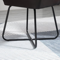 Set 2 Sedie Imbottite 60x56,5x85 cm in Similpelle Marrone