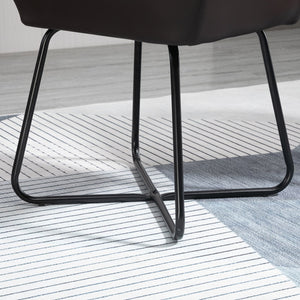 Set 2 Sedie Imbottite 60x56,5x85 cm in Similpelle Marrone