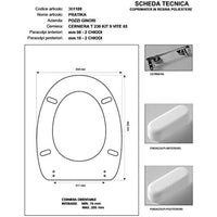Copriwater pozzi ginori pratika bianco cerniera cromo-sedile-ass
