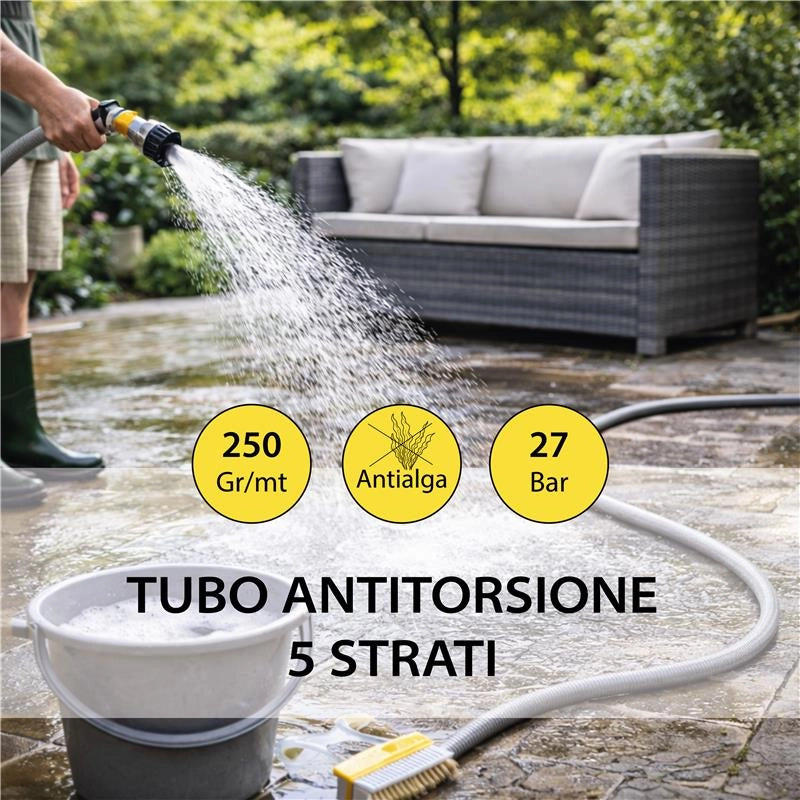 MA MAISON TUBO DA GIARDINO ANTITORSIONE A 5 STRATI CON ATTACCO 3/4" 25MT