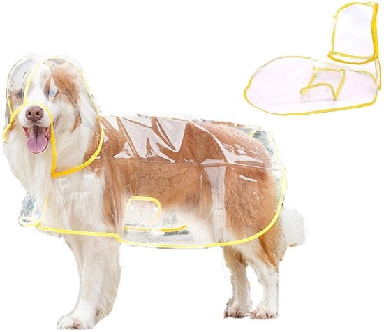 Impermeabile giacca per cani con cappuccio, poncho riflettente e regolabile per cani di taglia media