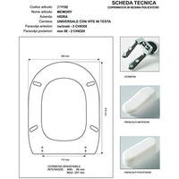 Copriwater hidra memory bianco cerniera cromo-sedile-asse wc