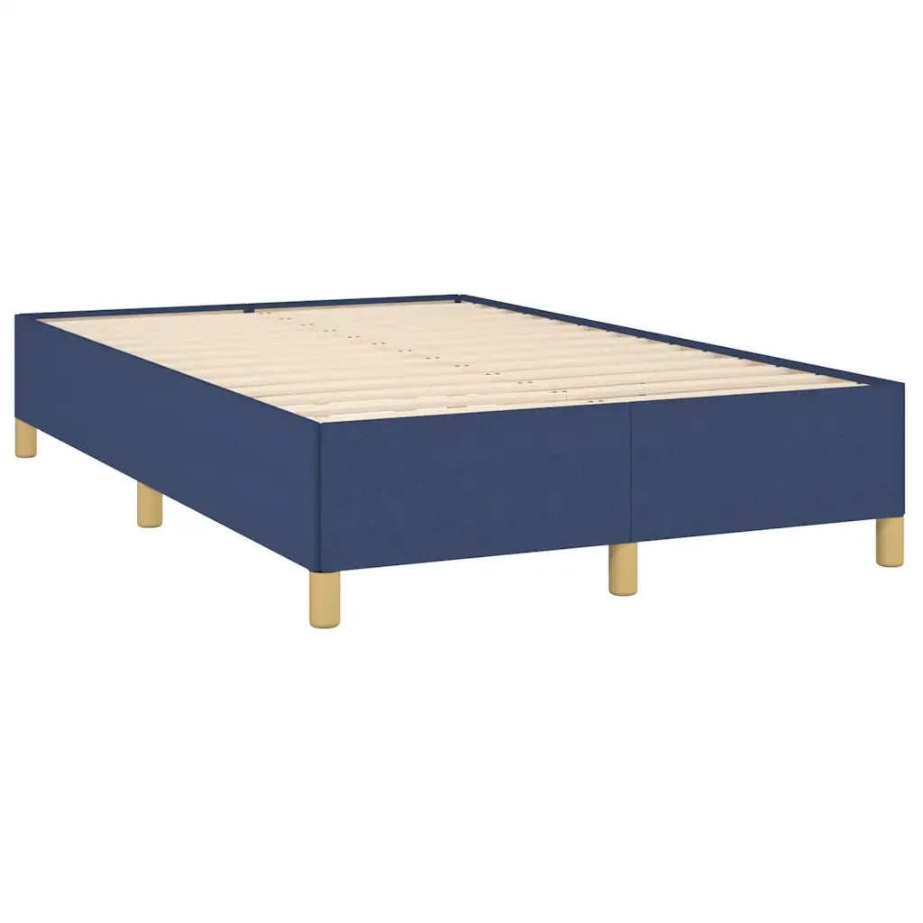 Letto a Molle con Materasso e LED Blu 120x190 cm in Tessuto