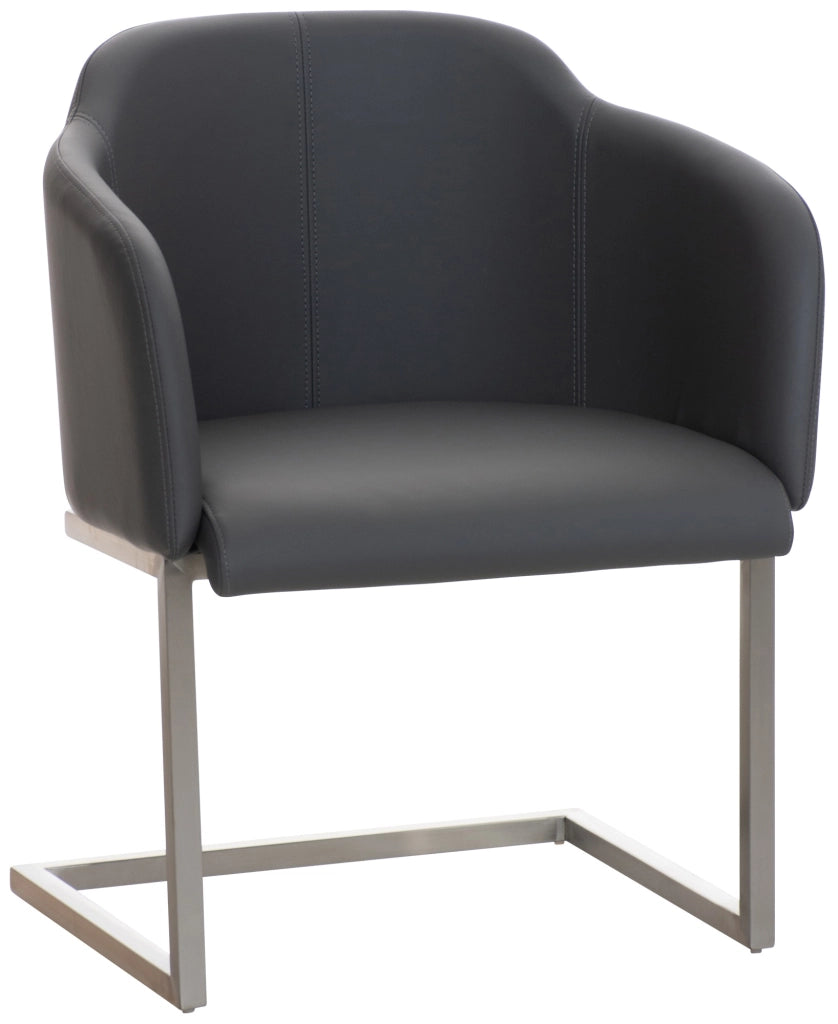 Sedia Magnus in similpelle grigio