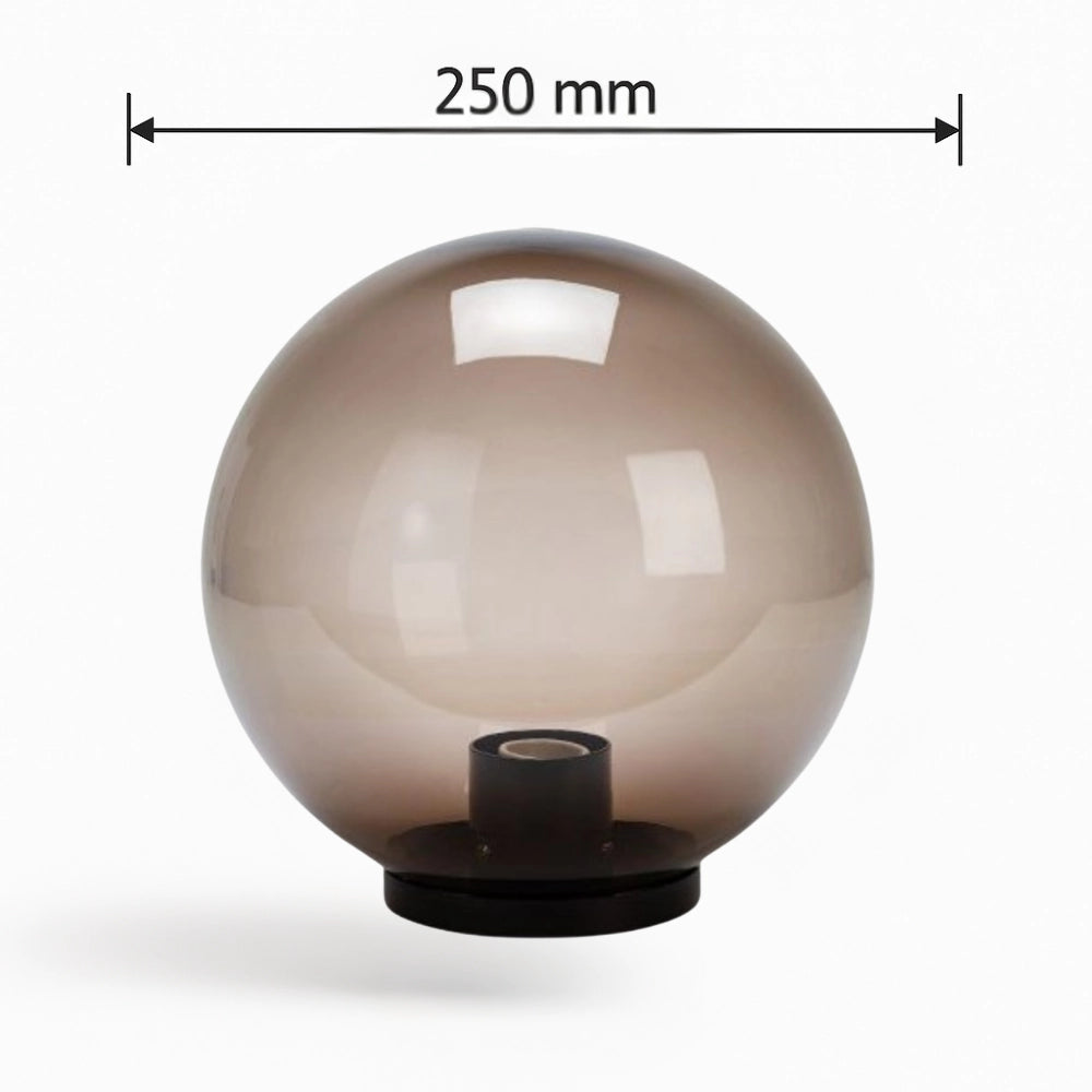 Acrilux globo sfera lampioni fumè con possibilità di montaggio a palo *** diametro 250 millimetri, confezione 1
