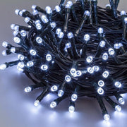Trade Shop - Catena Luci A Led Luminosa Natalizia Metri 240 Led Bianco Freddo Con Giochi Luce -