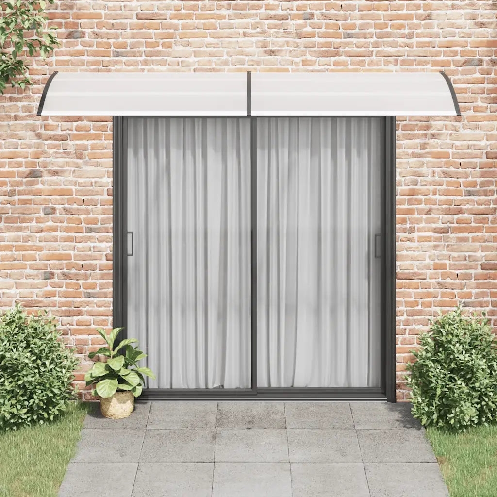 Pensilina per Porta Nera e Trasparente 300x80 cm in PC  cod mxl 24798