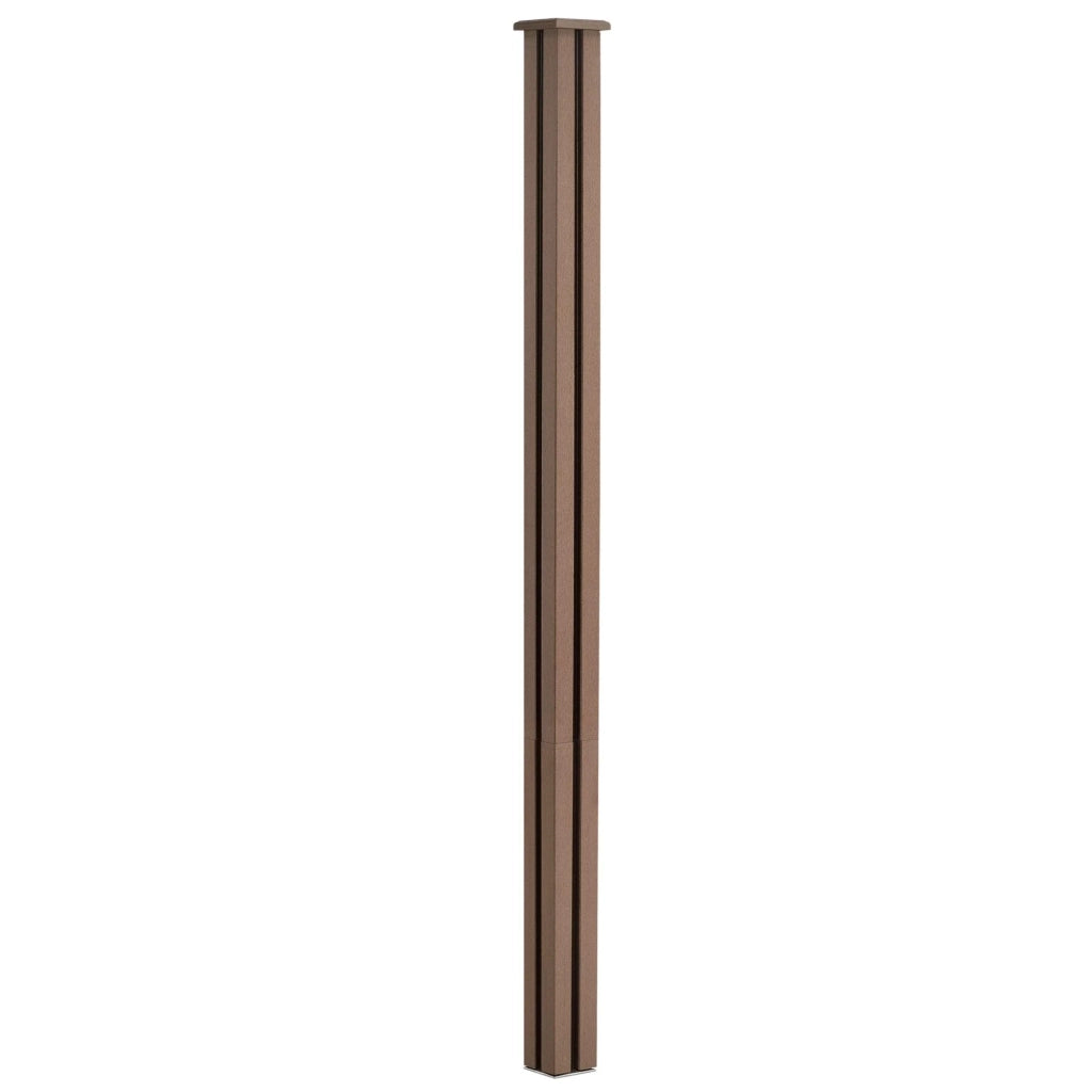 Recinzione frangivento e per la privacy in legno composito marrone (WPC) 183 x 879 cm 03_0001448