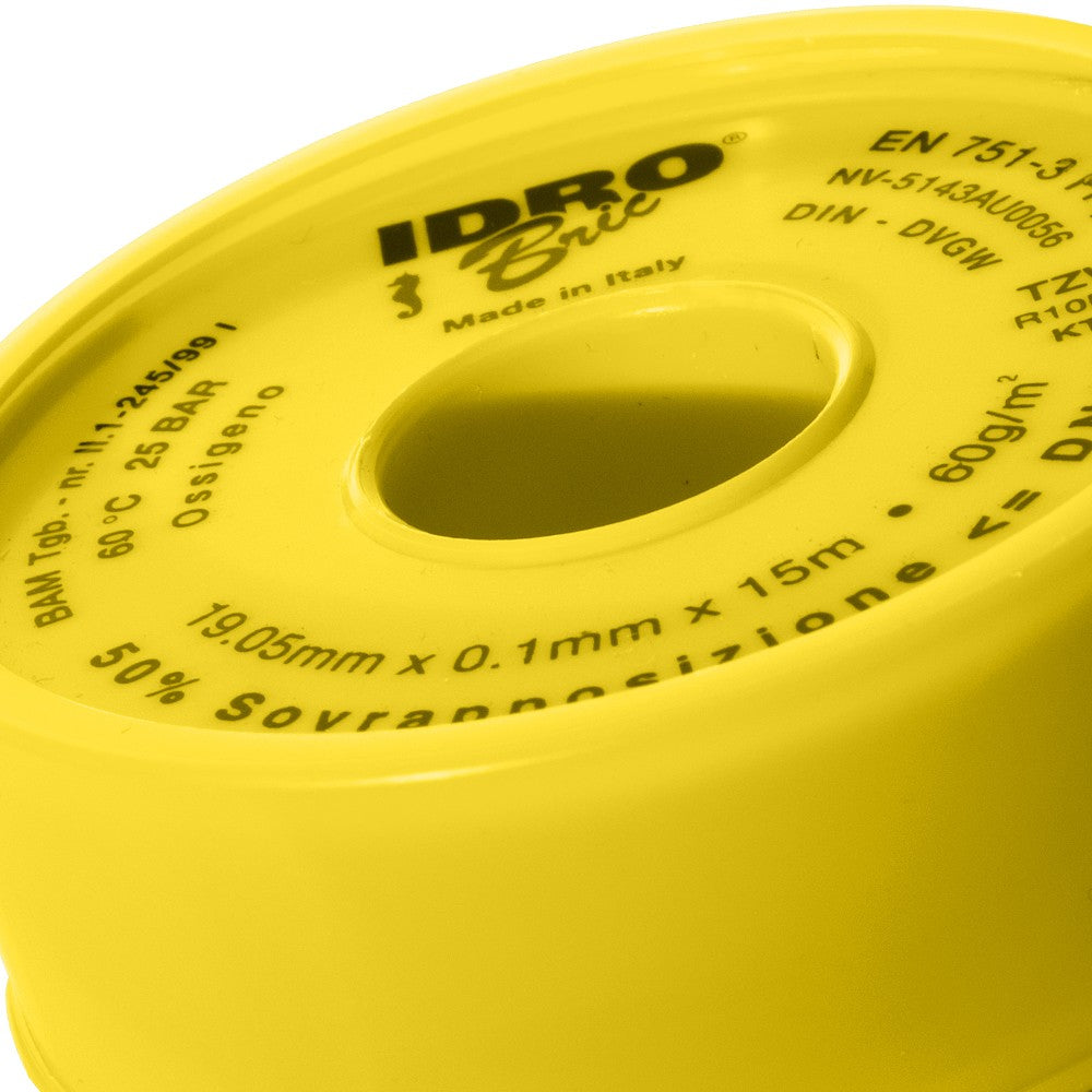 Nastro frp ptfe gas dvgw/ktw/bam 19mmx15mtx0x0,1 mm