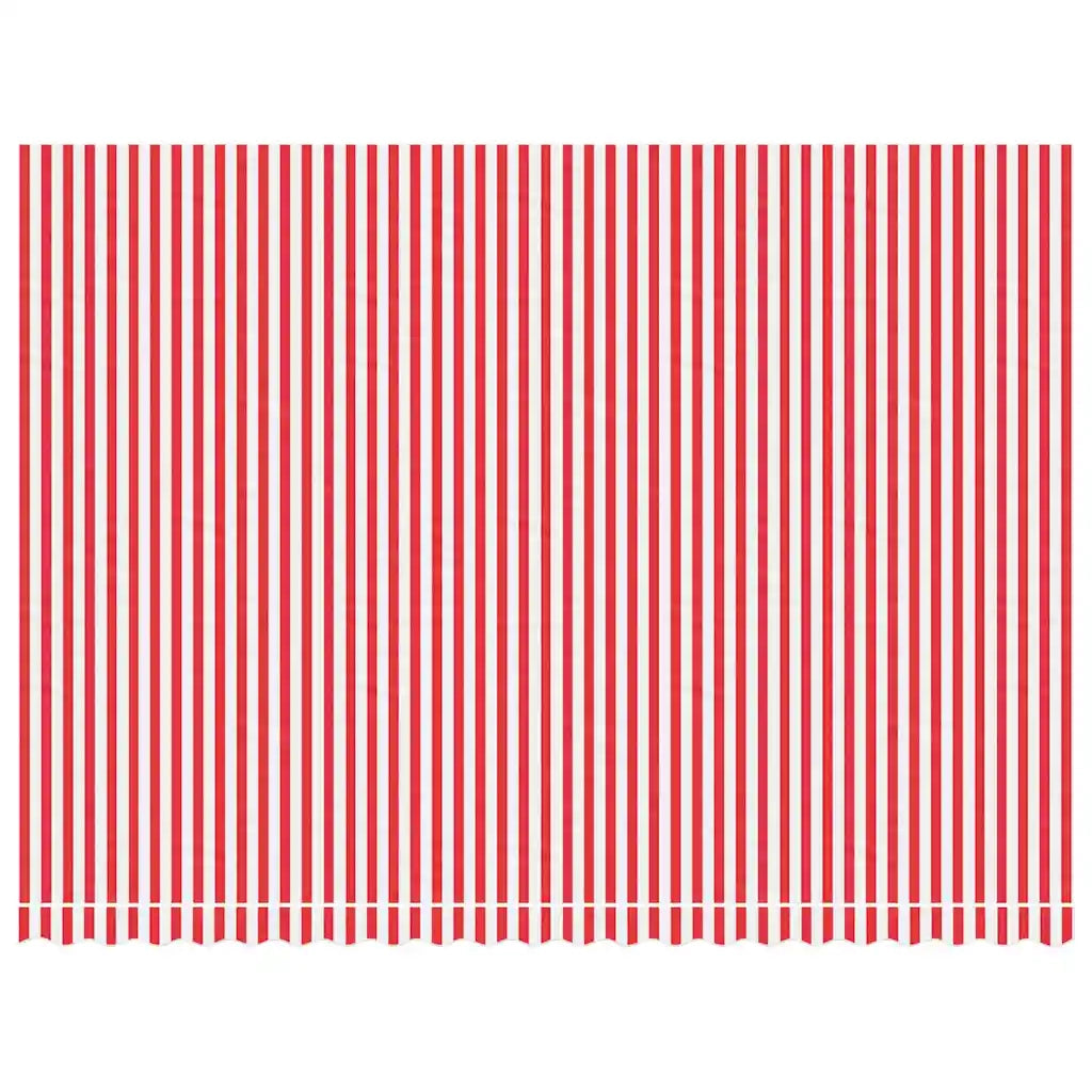 Tessuto di Ricambio per Tenda-Ricambio telo per tenda da sole Strisce Rosse e Bianche 5x3,5 m