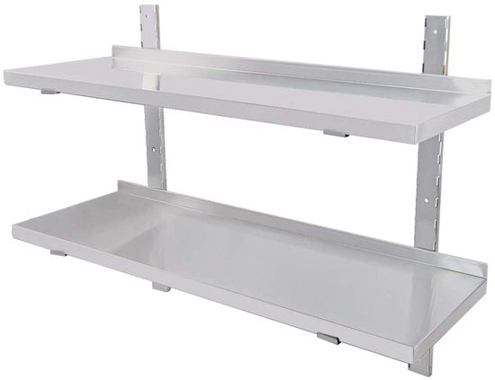 Piastra di stoccaggio per cucina in acciaio inossidabile 2 pannelli, 60x30cm