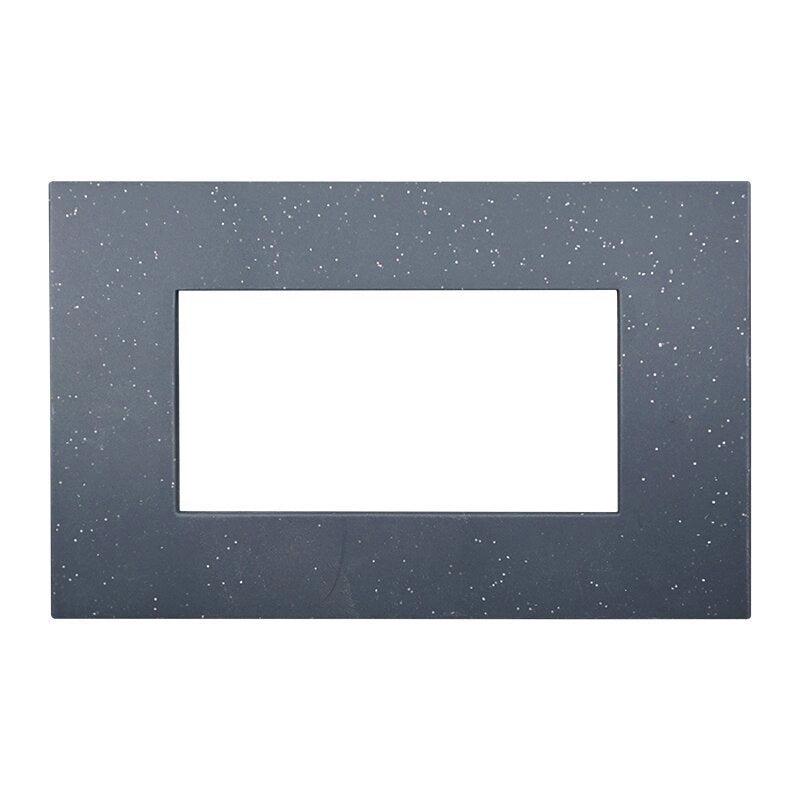 Placca Plastica Serie Venus 4P Colore Nero Brillante Compatibile Con Vimar Arke