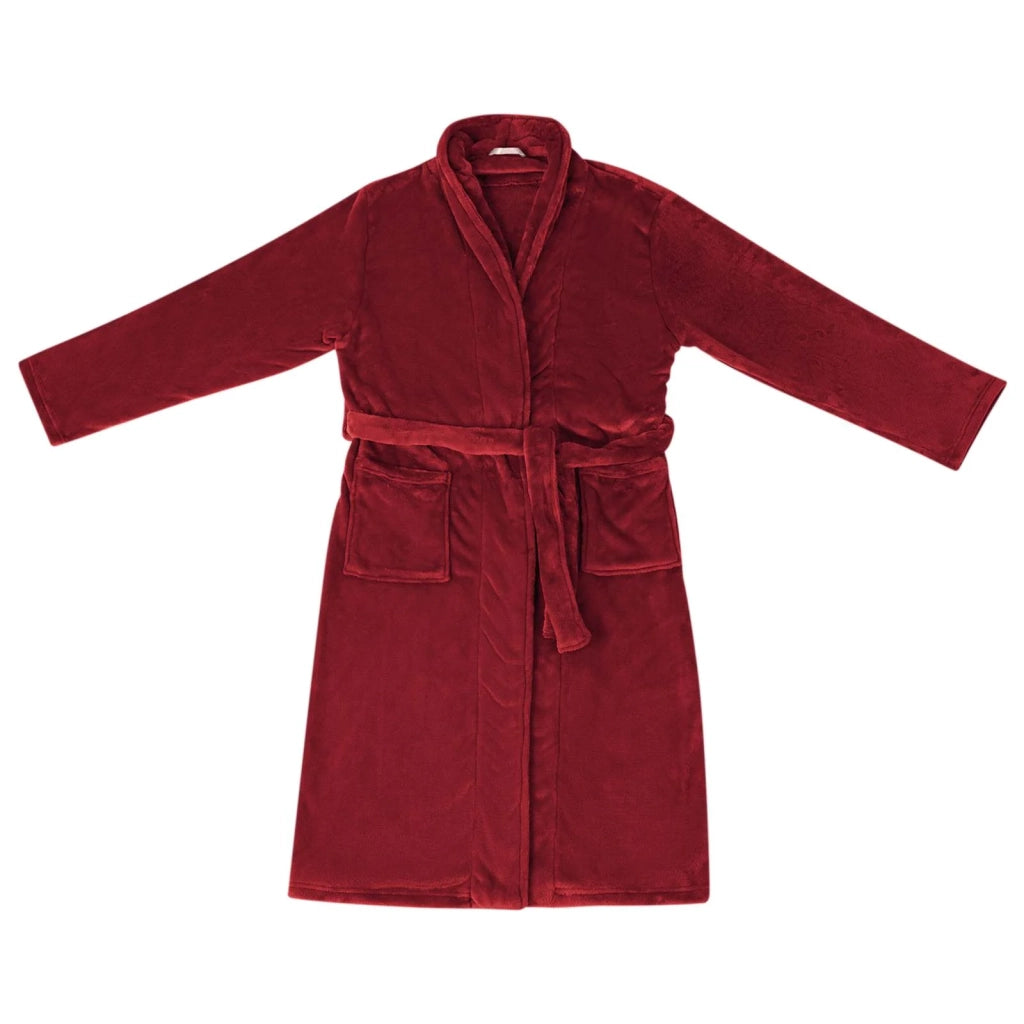 Accappatoio senza Cappuccio Rosso Bordeaux xxl Flanella 42017307