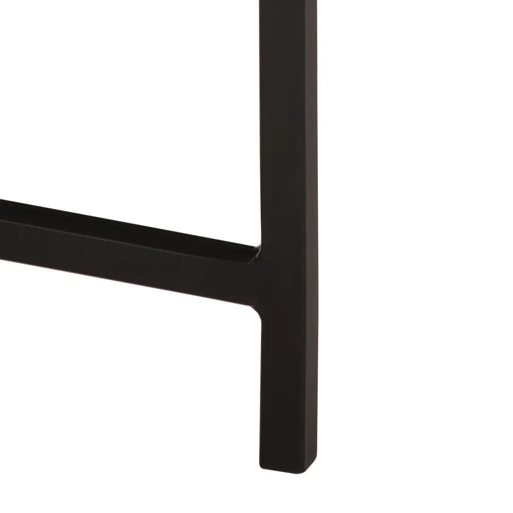 Tavolino da Salotto 35x35x45 cm Legno Massello Mango e Ferro 371970