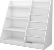 Scaffale per bambini Conny, Bianco, 90 x 80.5 cm con ampi ripiani, combinabile per riporre giocattoli e libri