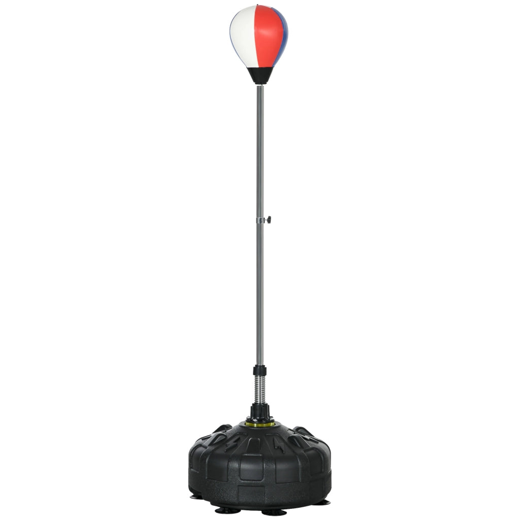 Punching Ball con Supporto Regolabile in Altezza 147-165 cm, Sacco da Boxe per Fitness e Allenamento, Nero