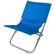 Trade Shop - Spiaggina In Tessuto Oxford Blu Pieghevole Sedia Per Mare Campeggio Portatile 281050 -