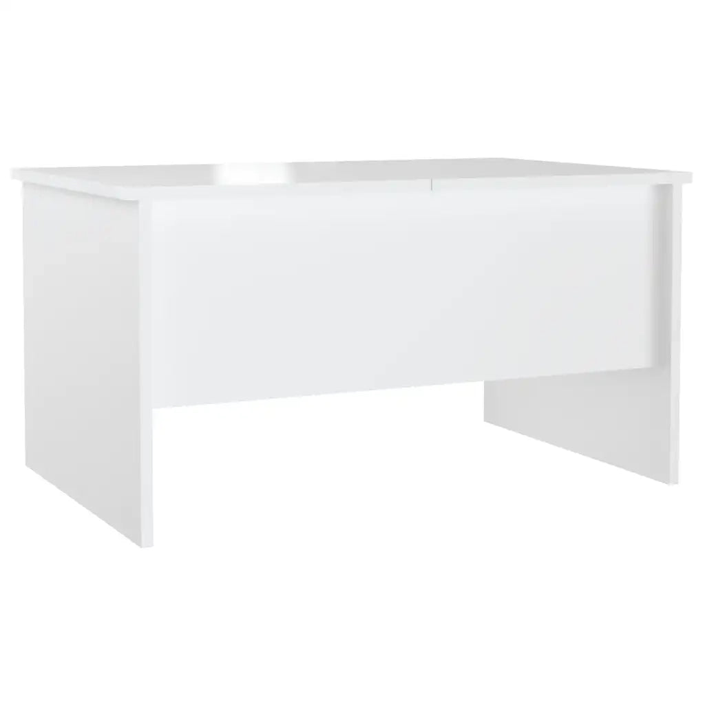 Tavolino Salotto Bianco Lucido 80x50x42,5 cm Legno Multistrato cod mxl 22700