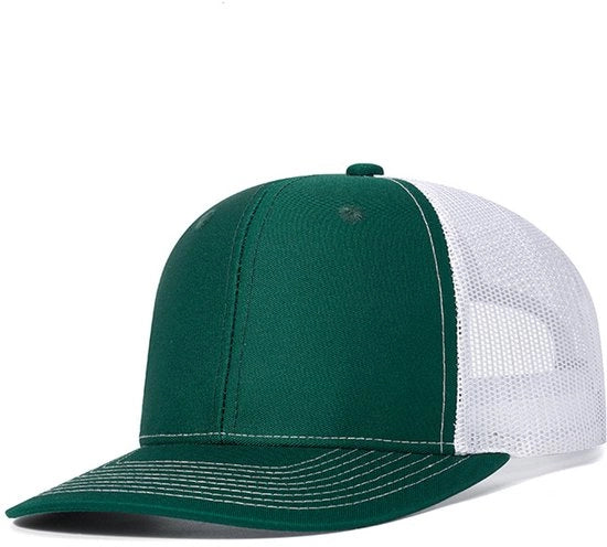 Cappello Trucker per Uomo - Cappello da Baseball per Uomo Adattabile - Cappello da Baseball per Uomo e Donna - Verde Scuro e Bianco