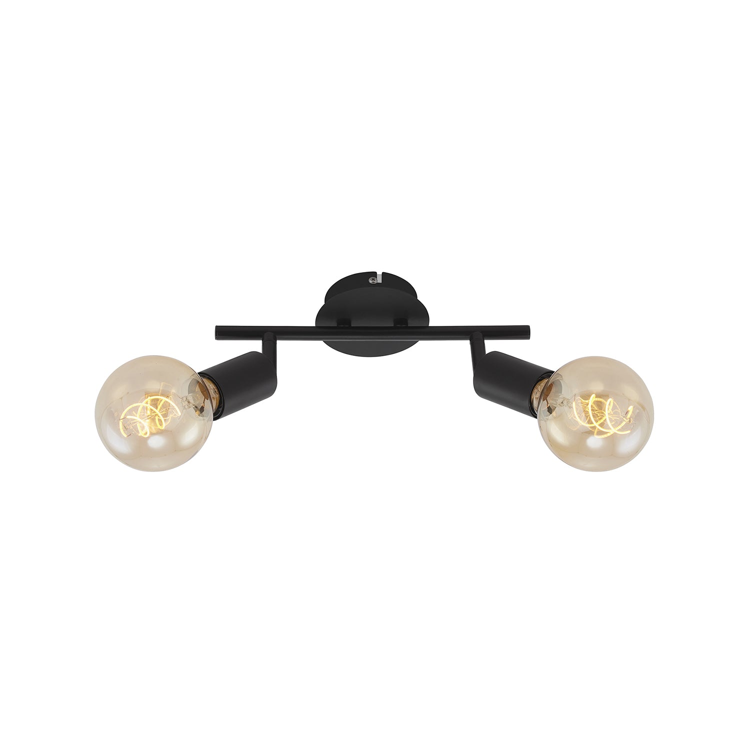 Spot Vintage Pearl Metallo Nero 2 Luci E27