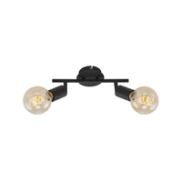 Spot Vintage Pearl Metallo Nero 2 Luci E27