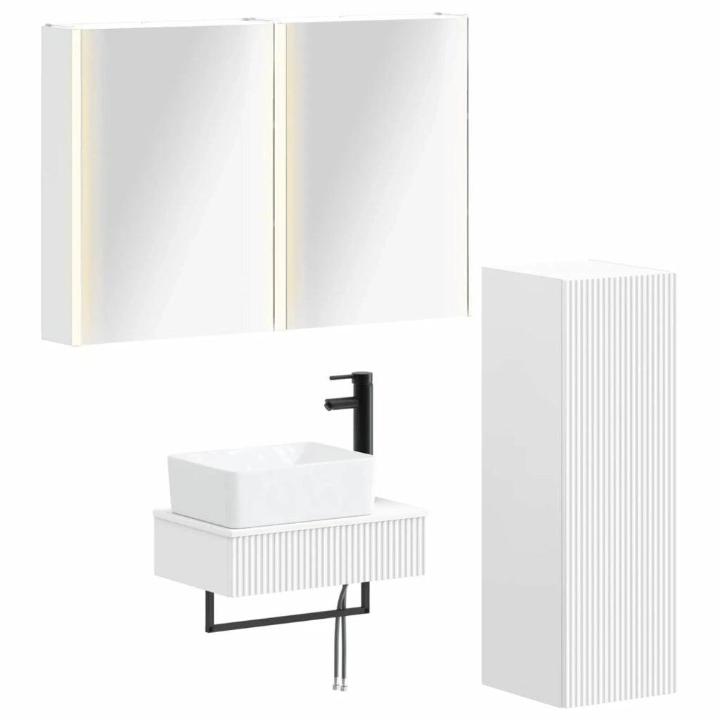 Set di mobili per il bagno 4 pz Bianco 3407399