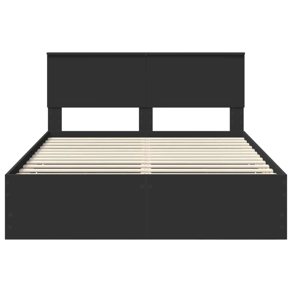 Struttura del letto Nero 140 x 200 cm Legno Ingegnerizzato