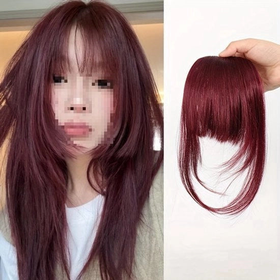 Parrucco stile borgogna per donna per capelli femminili per fronte simulazione di crescita capelli in modo naturale parrucco aereo per donna parrucco stile per sostituzione capelli per donna estensione capelli per donna
