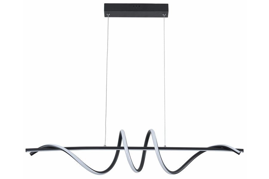 Lampada a sospensione Serpent LED 34W nera Reality