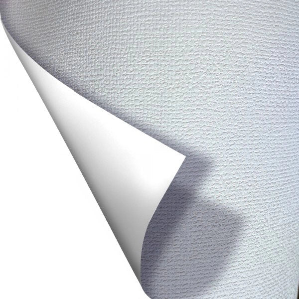 BIANCO CANVAS - Pellicola decorativa adesiva larga base 122cm Misura: 122x1000 cm