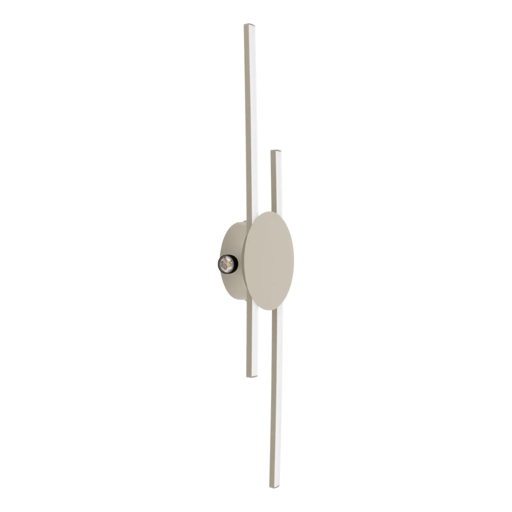 Plafoniera Moderna Venticello Alluminio Marrone 2 Luci Led 30,5W 2400+135Lm