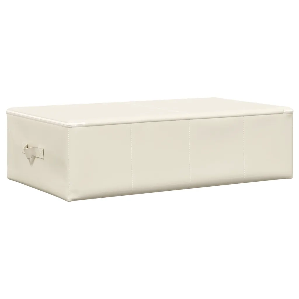 Scatole Portaoggetti 2pz in Tessuto 70x40x18 cm Crema 332908