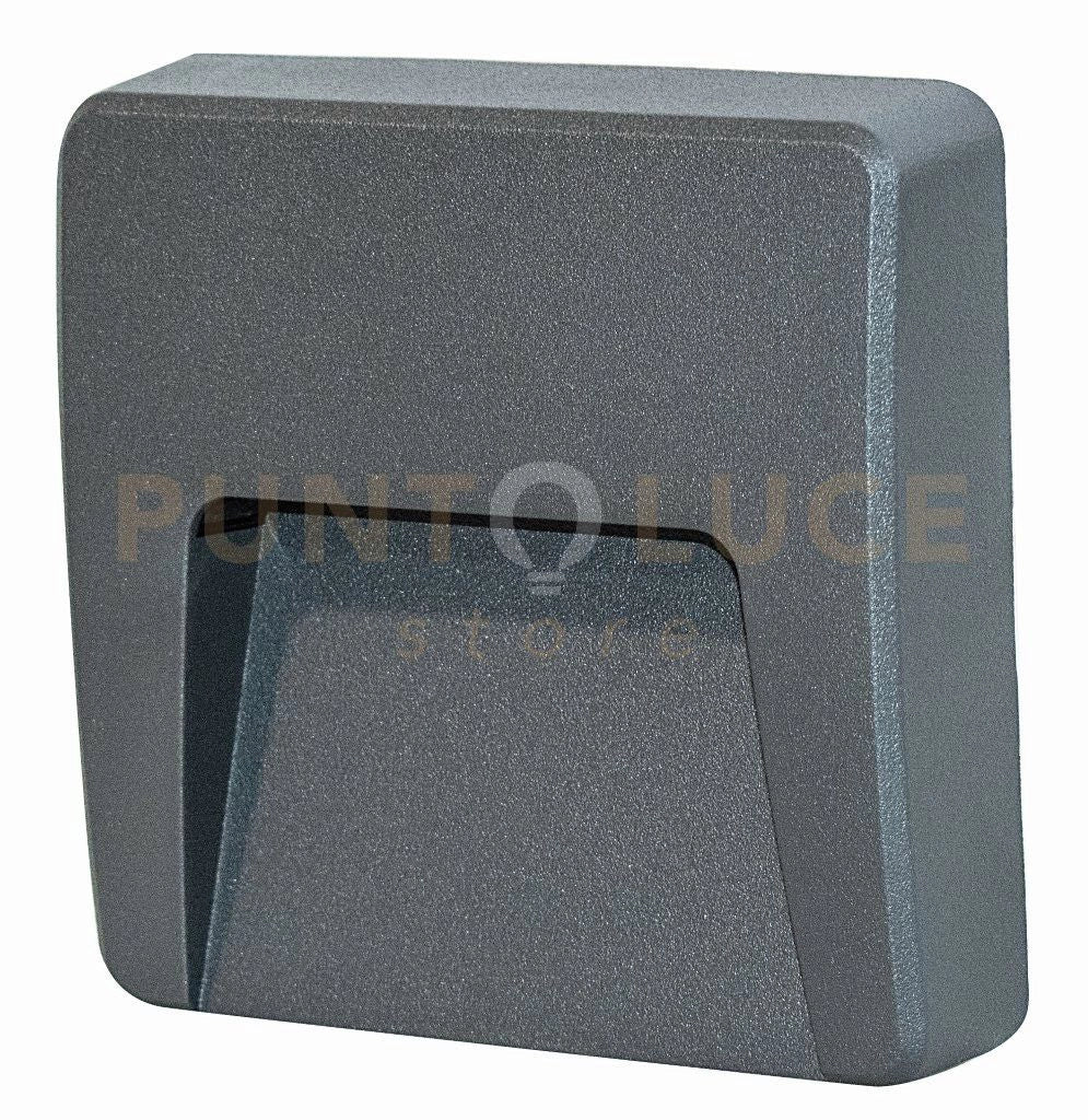 EXTRA SEGNAPASSO ESTERNO 1 LUCE GRIGIO ANTRACITE IP65 LED CCT 3000/4000/6500 °K 3W 300 lm 230V