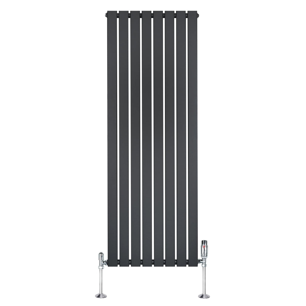 Radiatore Verticale 1600 x 560 mm con Valvole TRV Grigio Antracite