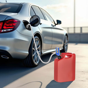 Pompa travaso benzina, olio, gasolio, liquidi, acqua, 12 l/min, pompa autoadescante funzionamento con cavo 12 V o a batteria, display LED