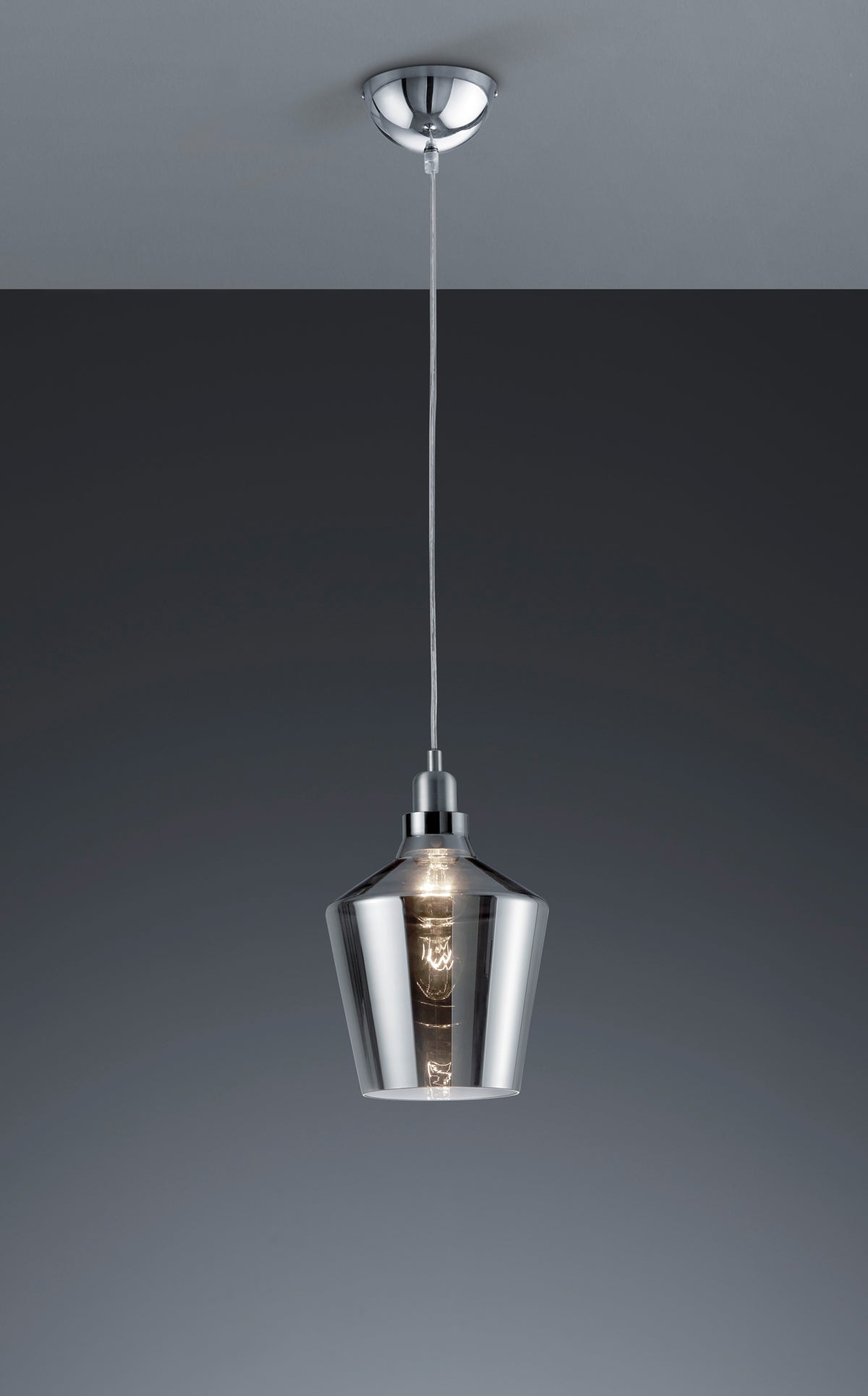 Lampada Sospensione in Legno Vetro Interno Vintage Calais GD Trio