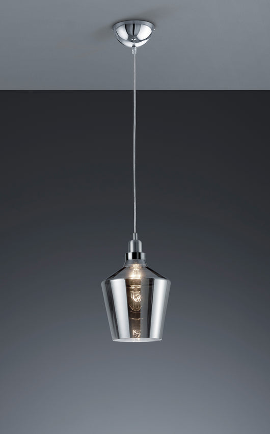 Lampada Sospensione in Legno Vetro Interno Vintage Calais GD Trio