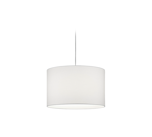 Lampada Sospensione Interno Rotonda 4W Hotel Tessuto Bianco Duoline GD Trio