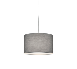 Lampada Sospensione Interno Rotonda 4W Hotel Tessuto Grigio Duoline GD Trio