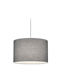 Lampada Sospensione Interno Rotonda 4W Hotel Tessuto Grigio Duoline GD Trio